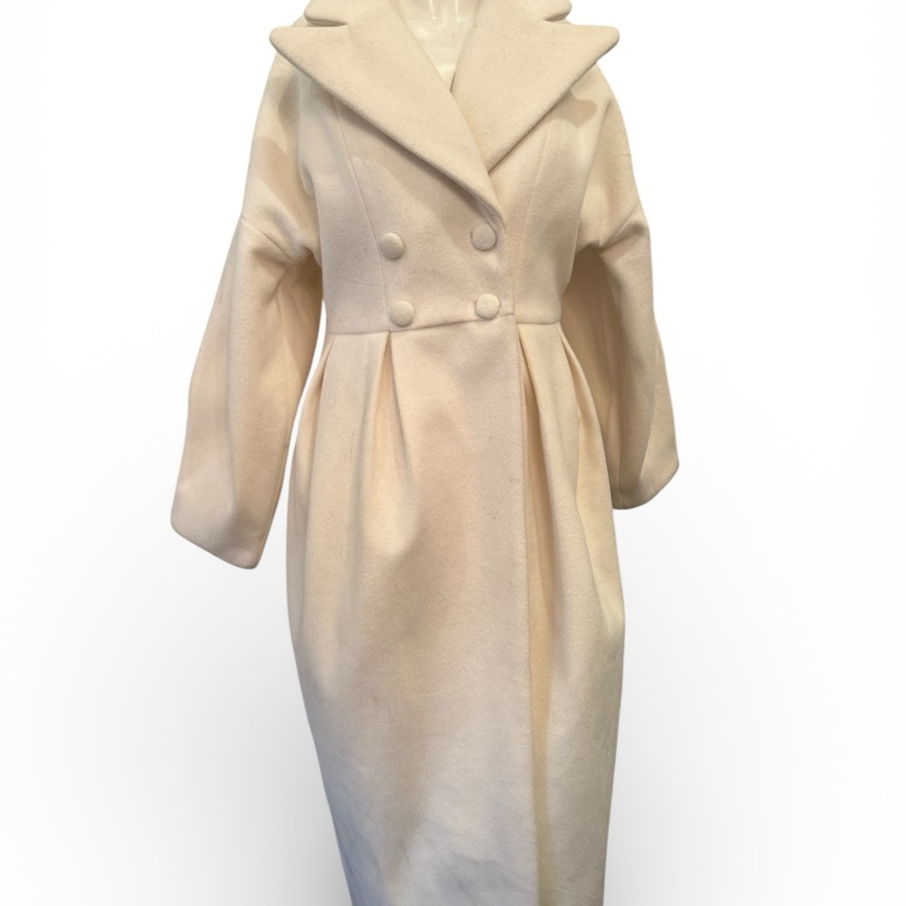 Commense Cream Double-Breasted Coat